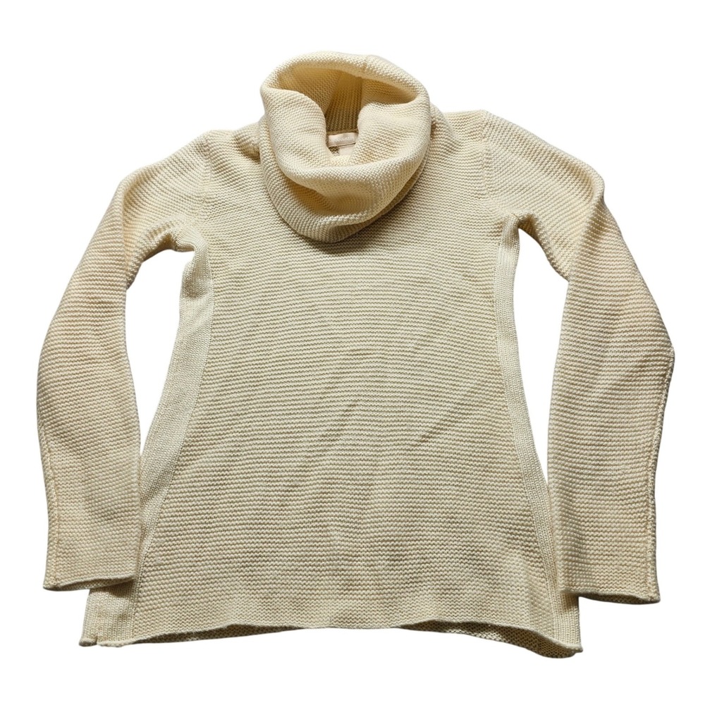 Banana Republic Cowl Neck Sweater Womens M Ivory Wool Blend Knit S/235049-00